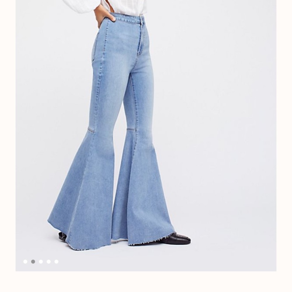 Free people wide leg jeans
